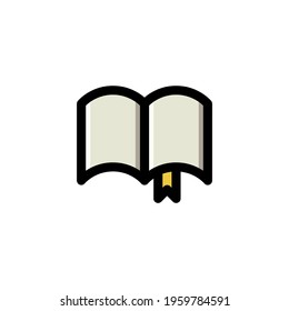 Book Education Outline Icon Vector Illustration
