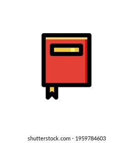 Book Education Outline Icon Vector Illustration
