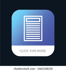 Book, Education, Red Mobile App Button. Android and IOS Line Version. Vector Icon Template background