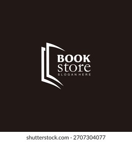 Book education store logo design icon vector