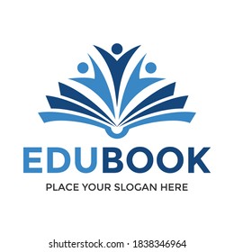 Book education vector logo template. This design use student and human symbol. Suitable for learn.
