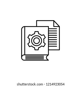 book engineering icon. Element of robotics engineering for mobile concept and web apps icon. Thin line icon for website design and development, app development. Premium icon