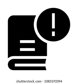 book error vector glyphs icon