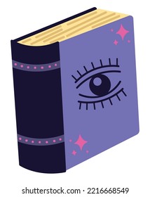 book esoteric icon flat isolated
