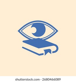 Bücherauge abstraktes Logo moderner Stil