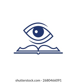 livro olho abstrato logotipo moderno estilo