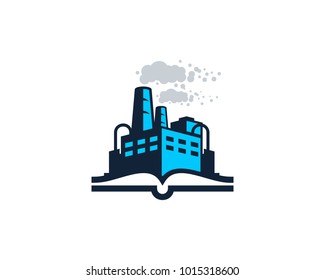 Book Factory Icon Logo Design Element