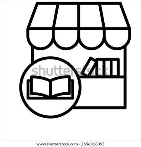 Book Fair Outline Icon Vector Illustration