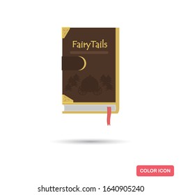 Book with fairy tales color flat icon for web and mobile design