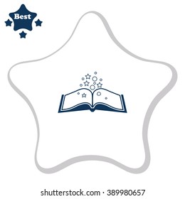 The book of fairy tales vector icon.
