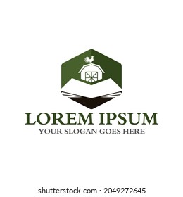 book farm logo , agriculture logo