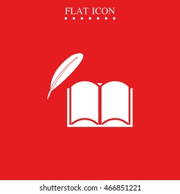 A book and a feather icon.