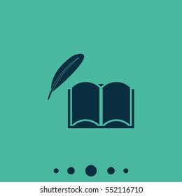 A book and a feather icon.