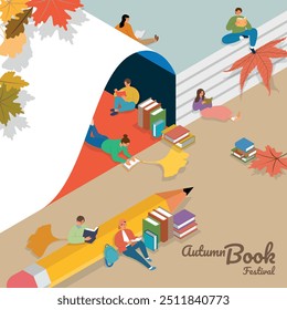 Festival do livro com livros neste outono