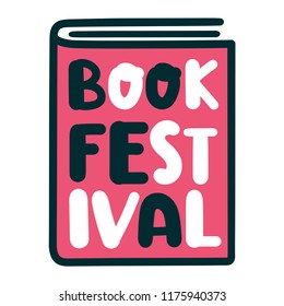 Book festival. Vector concept illustration on white background.