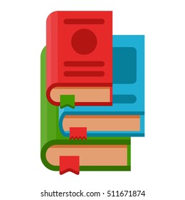 Book in flat design style vector illustration