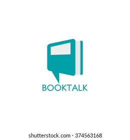 Book in flat design template, vector illustration