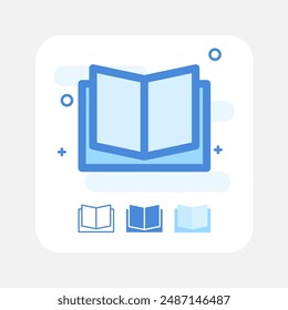 book flat icon design collection