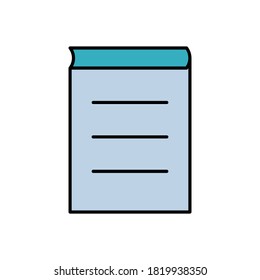 Book flat icon, icon for education. Design template vector
