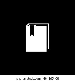Book Flat Icon On Black Background