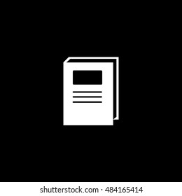 Book Flat Icon On Black Background