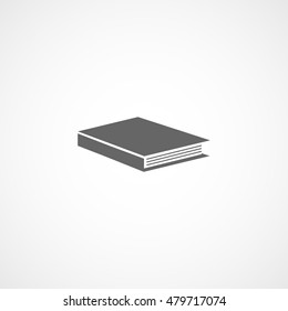 Book Flat Icon On White Background