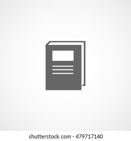 Book Flat Icon On White Background