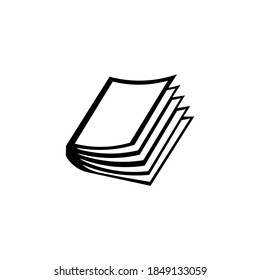 Book flat icon. Sign for action, help. Symbol for the design of the application, website.