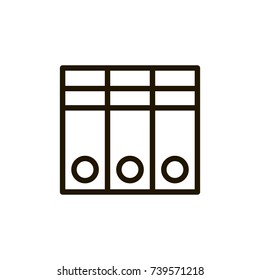 Book flat icon. Single high quality outline symbol of education for web design or mobile app. Thin line signs of magazine for design logo, visit card, etc. Outline logo of library
