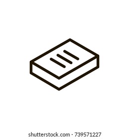 Book flat icon. Single high quality outline symbol of education for web design or mobile app. Thin line signs of magazine for design logo, visit card, etc. Outline logo of library