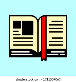 book flat icon. This icon is good for your graphic design needs