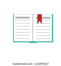 Book flat icon, vector illustration