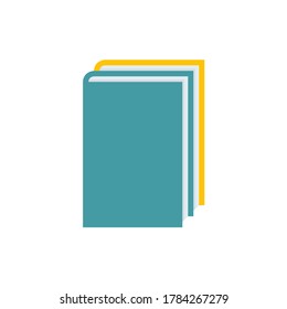Book flat icon, vector illustration isolated on white background