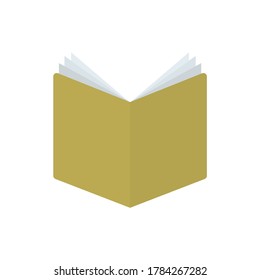 Book flat icon, vector illustration isolated on white background