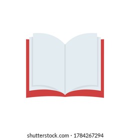Book flat icon, vector illustration isolated on white background