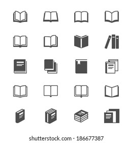 book flat icons