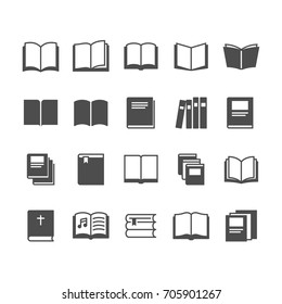 Book flat icons.