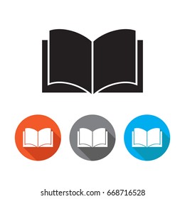 Book flat icons on white background.