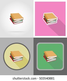 book flat icons vector illustration isolated on background