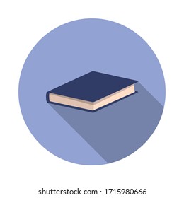 book flat long shadow icon. Simple color vector of Book illustration icons for ui and ux, website or mobile application