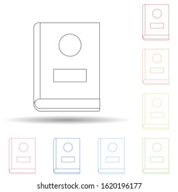 Book flat in multi color style icon. Simple thin line, outline vector of book icons for ui and ux, website or mobile application