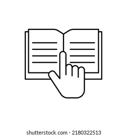 ilustración del logotipo del icono del contorno plano del libro. conjunto de iconos de educación, escuela y universidad. adecuado para web, diseño, logotipo, aplicación.