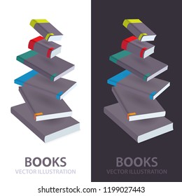 Book. Flat style books vector illustration.
Flying books. Knowledge, learning and education concept design.