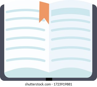 Book in flat style. Vector Illustration
