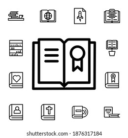 Book flach vektorsymbol in books pack