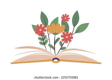 Buch mit Blumen, Tagessymbol