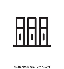 book folder icon vector. book folder outline style design