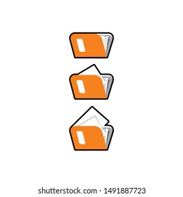 book folder logo file icon vector