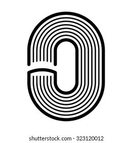 Book font, number 0
