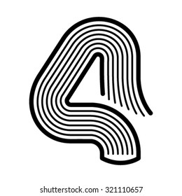 Book font, number 4
